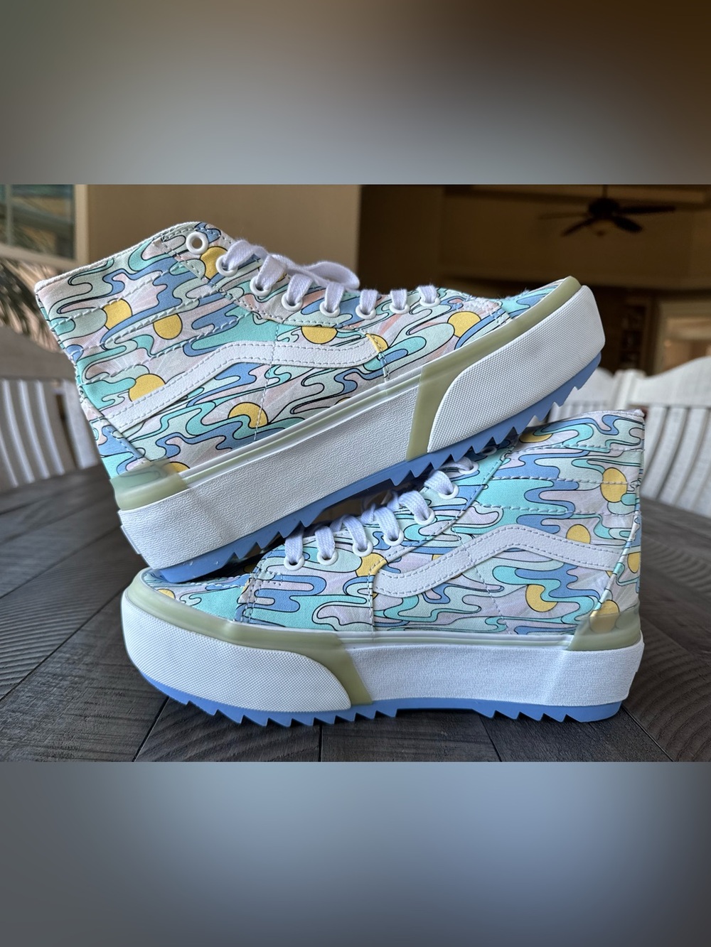 Vans Sk8-Hi Tapered Stacked UV Ink Sunwaves Women’s Size 7